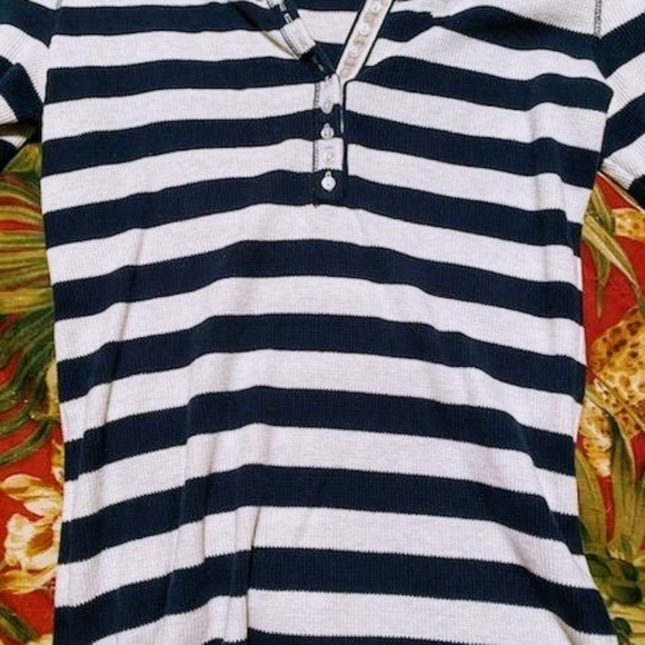 Womens Xl Blue White Stripe Aero Tshirt 